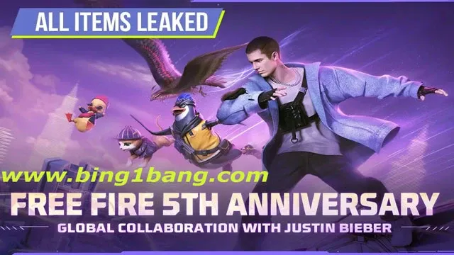 مكافآت حدث الذكرى السنوية الخامسة في فري فاير سكنات وهدايا مجانية